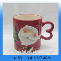 Christmas Santa figurine Ceramic Mug With Number Handle